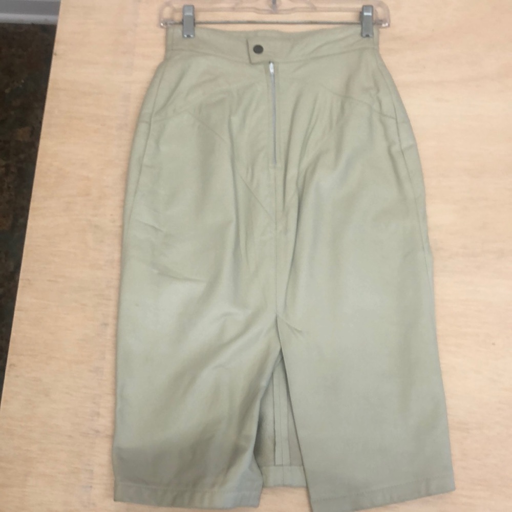Women’s Tan Leather Skirt